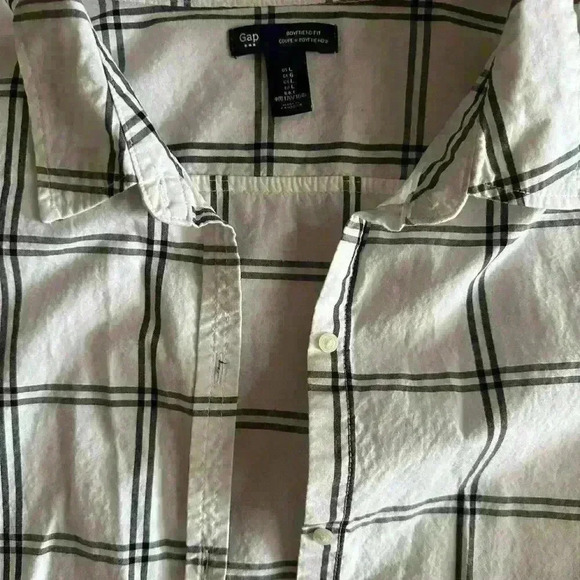 GAP |  Women’s boyfriend fit classic plaid shirt button down size large - Picture 3 of 3